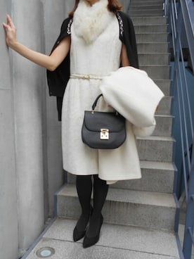 「Debut de Fiore（デビュー・ド・フィオレ）のアイテム」を使った、DebutdeFioreプレスさん（レディース・158cm）の秋コーディネート