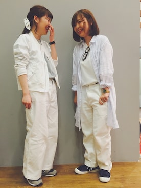 「SEVENDAYS=SUNDAY（セブンデイズサンデイ）のアイテム（MA-1）」を使った、minamiさん（レディース・155cm）の春コーディネート