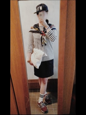 「URBAN RESEARCH（アーバンリサーチ）のアイテム（財布/小物）」を使った、まめこ☻さん（レディース・164cm）の夏コーディネート
