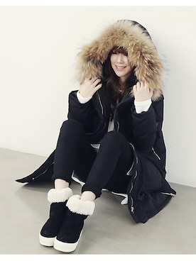 「 simple」｜WOWSTYLEさん（レディース・167cm）の冬コーディネート