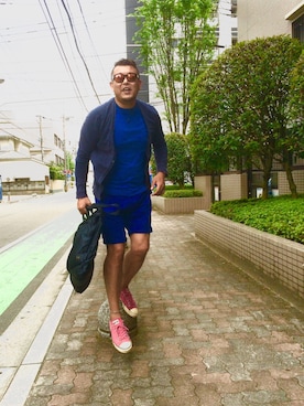 「H&M（エイチ・アンド・エム）のアイテム（サングラス）」を使った、sakamo🏀さん（メンズ・180cm）の夏コーディネート
