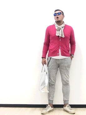 「H&M（エイチ・アンド・エム）のアイテム（サングラス）」を使った、sakamo🏀さん（メンズ・180cm）の秋コーディネート