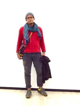 「PRADA（プラダ）のアイテム（ナイロンジャケット）」を使った、sakamo🏀さん（メンズ・180cm）の秋コーディネート