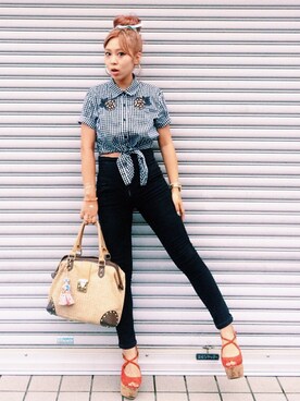 A N J Uさん(レディース・159cm)の夏コーディネート