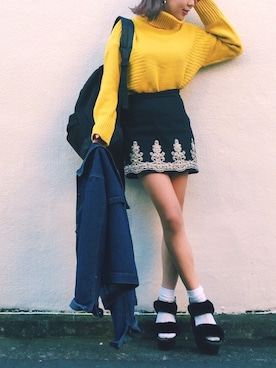 A N J Uさん（レディース・159cm）の冬コーディネート