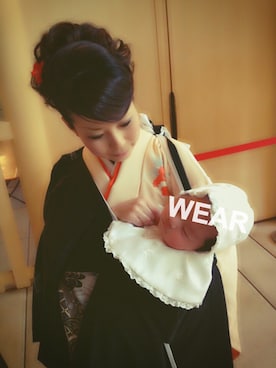 「お宮参り」｜「アイテム（その他）」を使った、M e g さん（レディース・150cm）の冬コーディネート