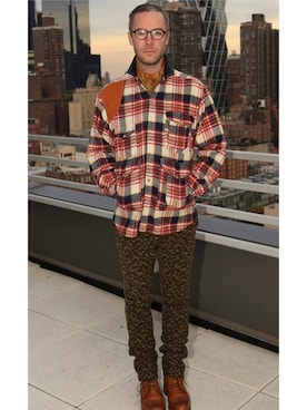 「NEWYORKCITY」｜Chris Fさん（メンズ・180cm）の秋コーディネート