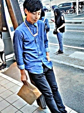 「CONVERSE（コンバース）のスニーカー（スニーカー、ブラック系）」を使った、manayaさん（メンズ・165cm）の夏コーディネート