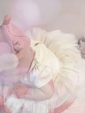 「babyGAP（babyGAP）のアイテム（ワンピース、ホワイト系）」を使った、Yuinaさん（レディース・156cm）の秋コーディネート