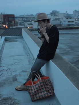 「blackmeans（ブラックミーンズ）のアイテム（その他）」を使った、kazmapさん（メンズ・172cm）の夏コーディネート