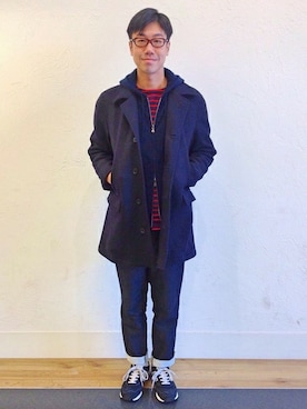 「SHIPS Days（シップスデイズ）のアイテム（ジャケット/アウター）」を使った、下村さん（メンズ・177cm）の冬コーディネート