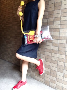 「iPhoneケース」｜「アイテム（ワンピース/ドレス）」を使った、おにこ🍙さん（レディース・158cm）の夏コーディネート