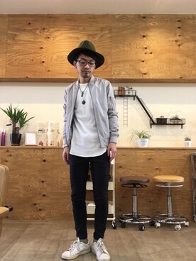 「OLD NAVY（オールドネイビー）のアイテム（ブルゾン）」を使った、Keishi Yamashitaさん（メンズ・170cm）の冬コーディネート