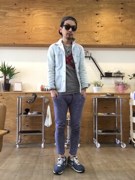 「TCSS（ティーシーエスエス）のアイテム（キャップ）」を使った、Keishi Yamashitaさん（メンズ・170cm）の春コーディネート
