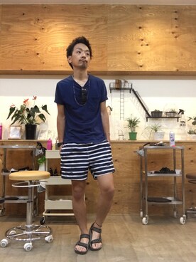 「アイテム（水着/着物・浴衣）」を使った、Keishi Yamashitaさん（メンズ・170cm）の夏コーディネート