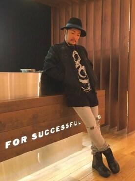 「ディーゼル」｜「アイテム（その他アウター）」を使った、J.yaanooさん（メンズ・165cm）の夏コーディネート