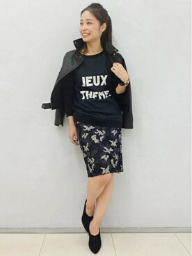 「FIGARO Paris（フィガロパリ）のアイテム（ジャケット/アウター）」を使った、ayaさん（レディース・166cm）の秋コーディネート