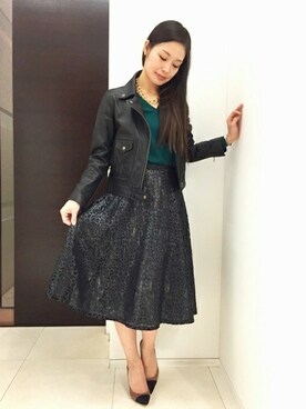 「FIGARO Paris（フィガロパリ）のアイテム（アクセサリー）」を使った、ayaさん（レディース・166cm）の秋コーディネート