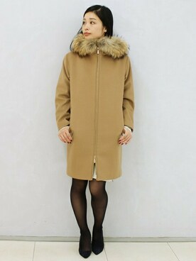 「FIGARO Paris（フィガロパリ）のアイテム（ジャケット/アウター）」を使った、ayaさん（レディース・166cm）の秋コーディネート
