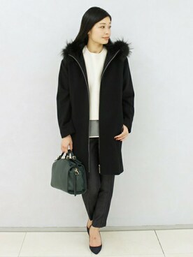 「FIGARO Paris（フィガロパリ）のアイテム（ジャケット/アウター）」を使った、ayaさん（レディース・166cm）の秋コーディネート