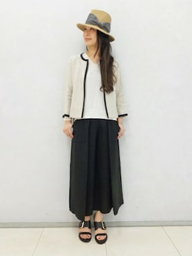 「FIGARO Paris（フィガロパリ）のアイテム（ジャケット/アウター）」を使った、ayaさん（レディース・166cm）の春コーディネート