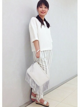 「FIGARO Paris（フィガロパリ）のアイテム」を使った、ayaさん（レディース・166cm）の春コーディネート