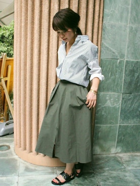 「FIGARO Paris（フィガロパリ）のアイテム」を使った、ayaさん（レディース・166cm）の夏コーディネート