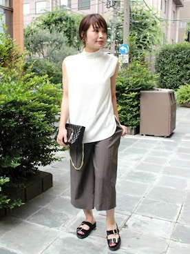 「FIGARO Paris（フィガロパリ）のアイテム」を使った、ayaさん（レディース・166cm）の夏コーディネート