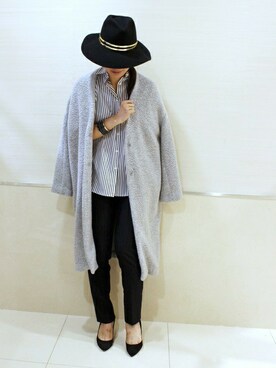 「FIGARO Paris（フィガロパリ）のアイテム（ジャケット/アウター）」を使った、ayaさん（レディース・166cm）の夏コーディネート