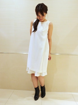 「FIGARO Paris（フィガロパリ）のアイテム（ブーツ）」を使った、ayaさん（レディース・166cm）の夏コーディネート