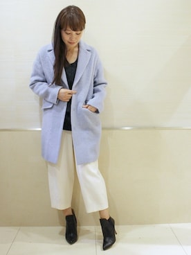 「FIGARO Paris（フィガロパリ）のアイテム（ジャケット/アウター）」を使った、ayaさん（レディース・166cm）の秋コーディネート