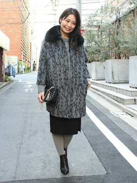 「FIGARO Paris（フィガロパリ）のアイテム（ジャケット/アウター）」を使った、ayaさん（レディース・166cm）の秋コーディネート