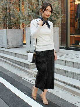 「FIGARO Paris（フィガロパリ）のアイテム」を使った、ayaさん（レディース・166cm）の冬コーディネート