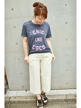 「FIGARO Paris（フィガロパリ）のアイテム」を使った、ayaさん（レディース・166cm）の春コーディネート