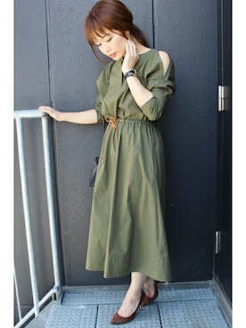 「MAISON BOINET（メゾンボワネ）のアイテム」を使った、ayaさん（レディース・166cm）の夏コーディネート