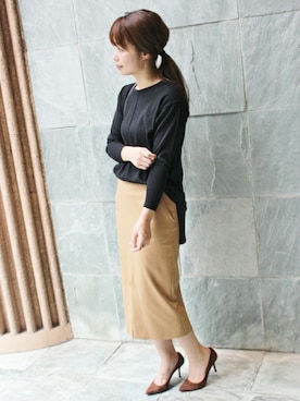 「FIGARO Paris（フィガロパリ）のアイテム」を使った、ayaさん（レディース・166cm）の夏コーディネート