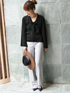 「ボウタイ」｜ayaさん（レディース・166cm）の夏コーディネート