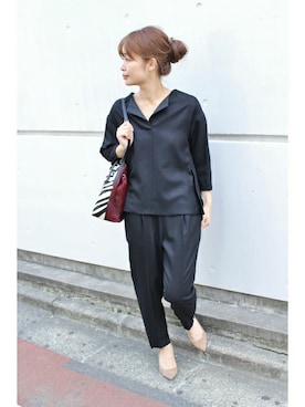 「FIGARO Paris（フィガロパリ）のアイテム」を使った、ayaさん（レディース・166cm）の秋コーディネート