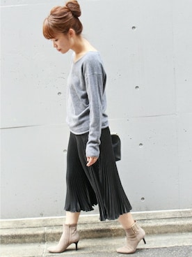 「FIGARO Paris（フィガロパリ）のアイテム」を使った、ayaさん（レディース・166cm）の秋コーディネート