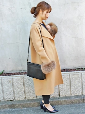 「FIGARO Paris（フィガロパリ）のアイテム（ジャケット/アウター）」を使った、ayaさん（レディース・166cm）の秋コーディネート
