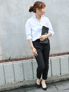 「INCOTEX（インコテックス）のアイテム」を使った、ayaさん（レディース・166cm）の秋コーディネート