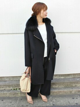 「FIGARO Paris（フィガロパリ）のアイテム（ジャケット/アウター）」を使った、ayaさん（レディース・166cm）の秋コーディネート