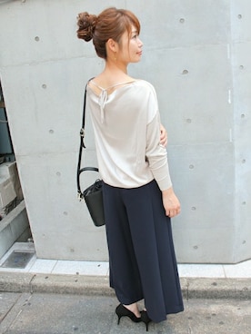 「FIGARO Paris（フィガロパリ）のアイテム」を使った、ayaさん（レディース・166cm）の秋コーディネート