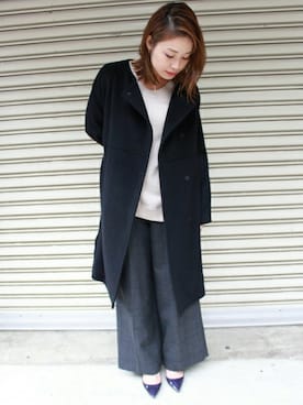 「FIGARO Paris（フィガロパリ）のアイテム（ジャケット/アウター）」を使った、ayaさん（レディース・166cm）の秋コーディネート