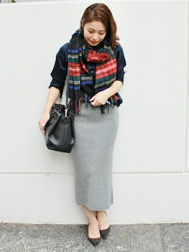 「FIGARO Paris（フィガロパリ）のアイテム」を使った、ayaさん（レディース・166cm）の冬コーディネート