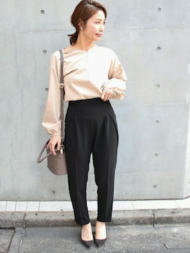 「FIGARO Paris（フィガロパリ）のアイテム」を使った、ayaさん（レディース・166cm）の冬コーディネート