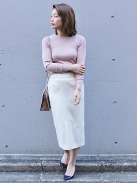 「FIGARO Paris（フィガロパリ）のアイテム」を使った、ayaさん（レディース・166cm）の冬コーディネート