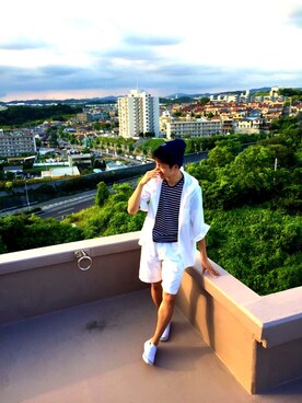 「TOMMY（トミー）のアイテム（ニットキャップ/ビーニー）」を使った、よっとさん（メンズ・171cm）の夏コーディネート