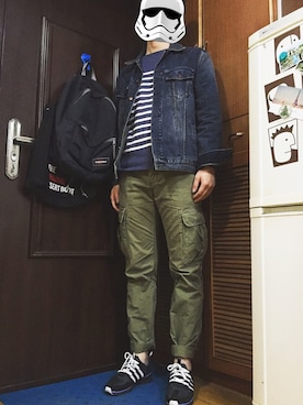 「ESPRIT（エスプリ）のアイテム（ジャケット/アウター）」を使った、Ericさん（メンズ・183cm）の春コーディネート
