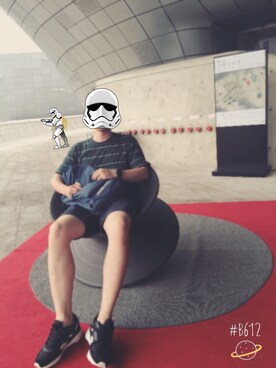 「AAのアイテム」を使った、Ericさん（メンズ・183cm）の夏コーディネート